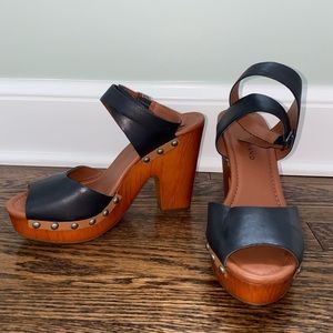 Lucky Brand Block Wedge Heels